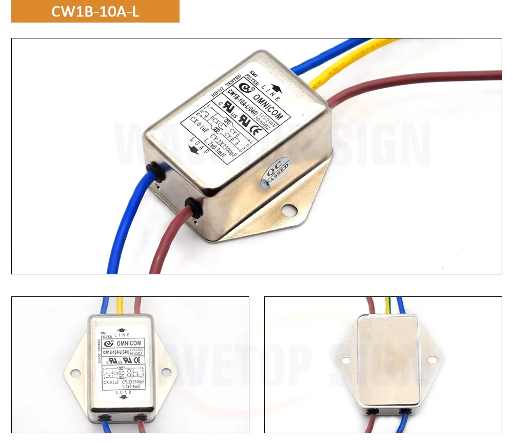 Фильтр Canny Well CW1B-10A-L, фильтр CANNY WELL 0-50 В постоянного тока, фильтр питания 1A 3A 10A, лазерная машина, используется 10A