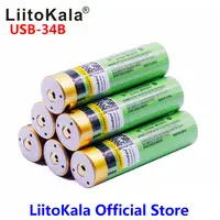 2018 6 шт. LiitoKala USB 18650 3400 мАч перезаряжаемая батарея в литий-ионный 3,7 со светодио дный ным индикатором DC-зарядка