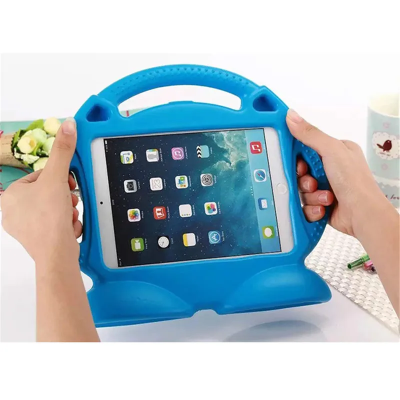 Пенопластовый чехол EVA для iPad Air 1 2/iPad 5 6 9," с мультяшной ручкой, детский противоударный чехол для планшета для iPad 9,7+ стилус