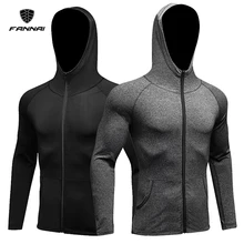 Новая спортивная мужская куртка для бега компрессионная Фитнес футболка для девочек длинный Бандаж с накладкой Толстовка Спортзал Бодибилдинг майки тренировочные