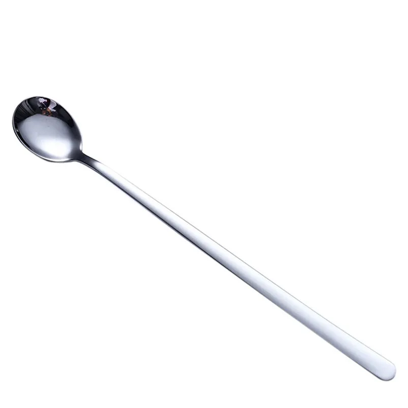 Coffee Latte Spoon Food Grade Stainless Steel Long Handle Glass Ice Cream Sundae Tea Spoon Kitchen Tableware R08 (5)