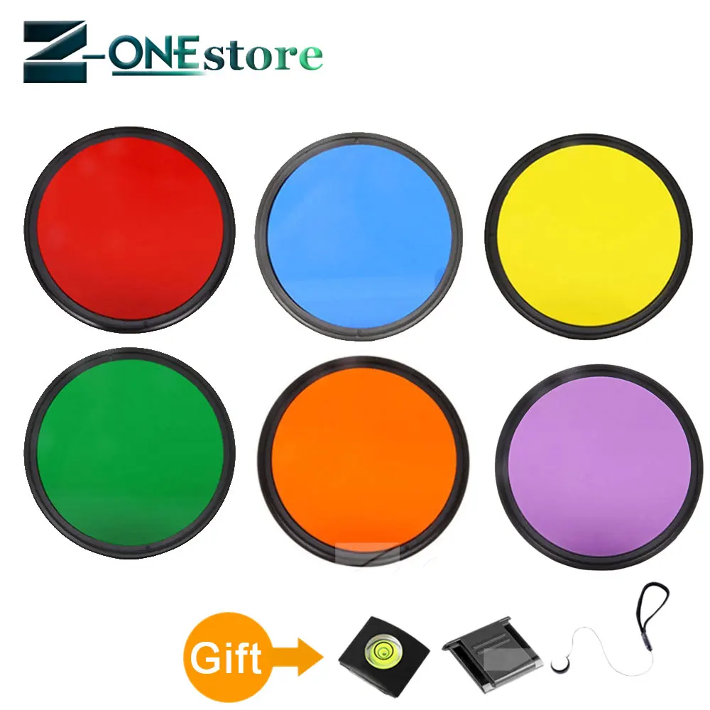 Full Color Lens Filter 37 40.5 46 49 52 55 58 62 67 72 77 82 Mm Red