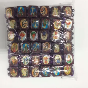

12pcs Jesus Wood Religion Picture Drop Bracelet Free Shipping