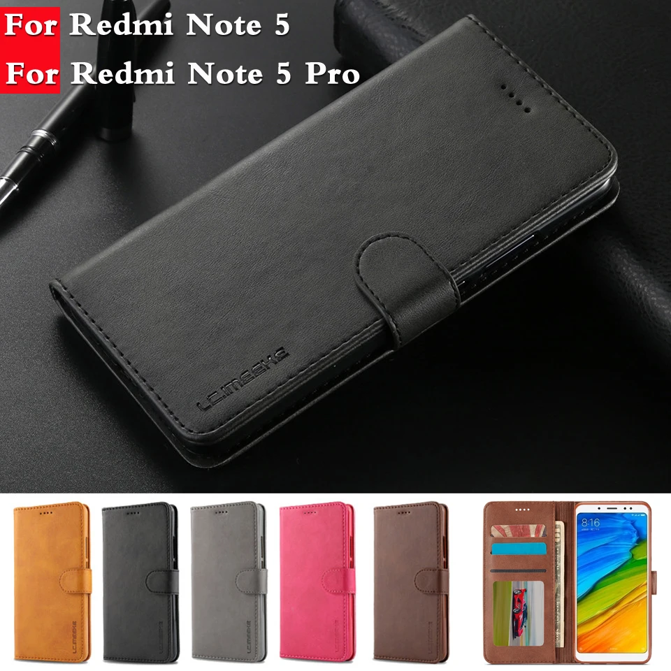 

For Coque Xiaomi Redmi Note 5 Pro Case Leather Wallet Phone Case funda Xiaomi Redmi Note 5 Case Luxury Wallet Flip Cover hoesje