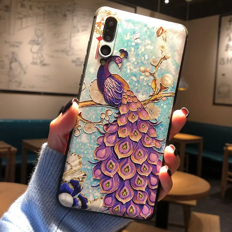 

for Huawei P30 Pro P20 Pro Nova 3 3i Honor 8X Max Play V10 View V9 Mate 20 20X 10 9 V20 Note P10 Case 3D Relief Soft Cover Case