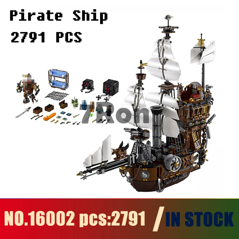 

Models building 16002 2791pcs Pirate Ship Imperial warships Power Function Building Blocks Compatible 70810 & hobbies