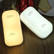 ON/OFF Key Switch Two Tranche Adjustable Dual Mode Gravity Sensor Night Light Lamp Power Supply Atmosphere Bedside Light Bedroom