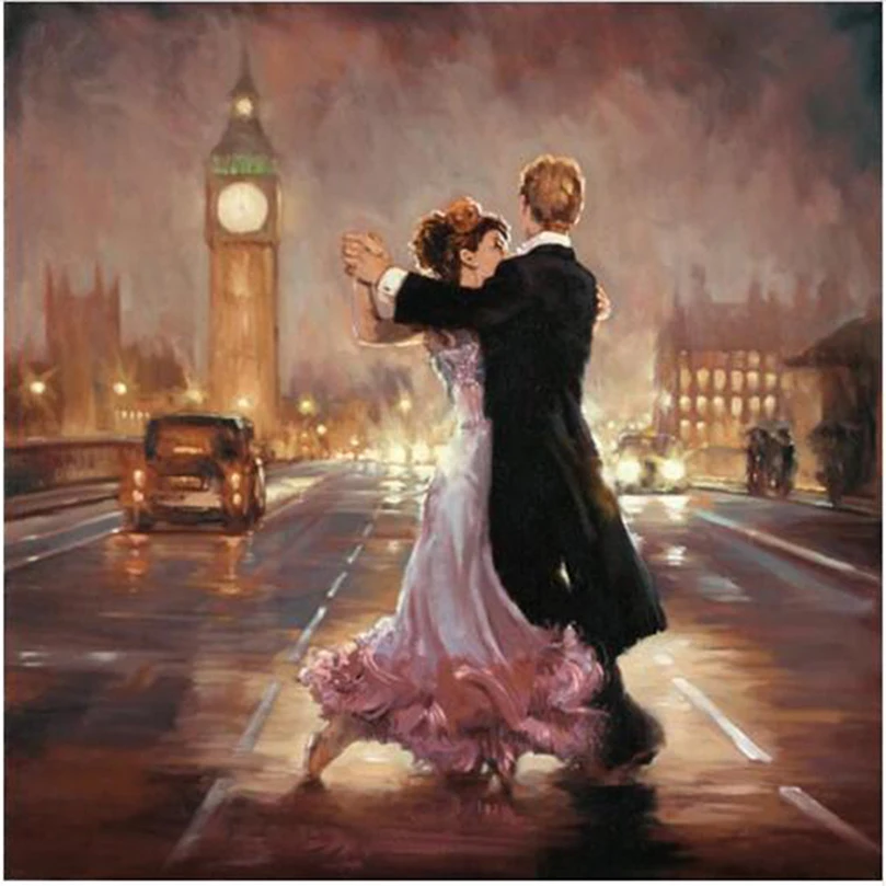 

London street lover Needlework DIY Diamond Painting Cross Stitch Full Mosaic Round 5D Diamond Embroidery Home Decoration AS078