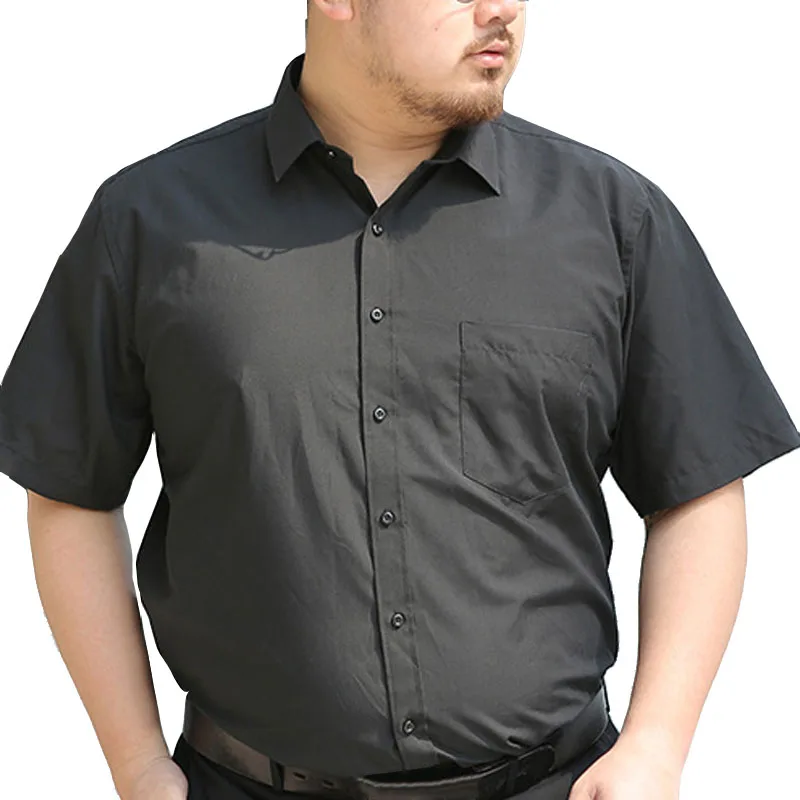 Мужская летняя рубашка с короткими рукавами большие размеры 5XL 6XL 7XL 8XL 9XL 10XL обхват