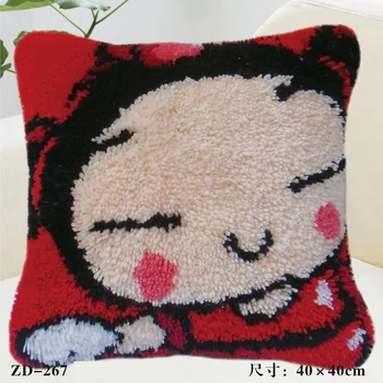 

ZD267 Pillow Cushion Latch Hook Kit Embroidery DIY Craft Cross Stitch Needlework Embroidery Counted Cross-Stitching Kit Set-9