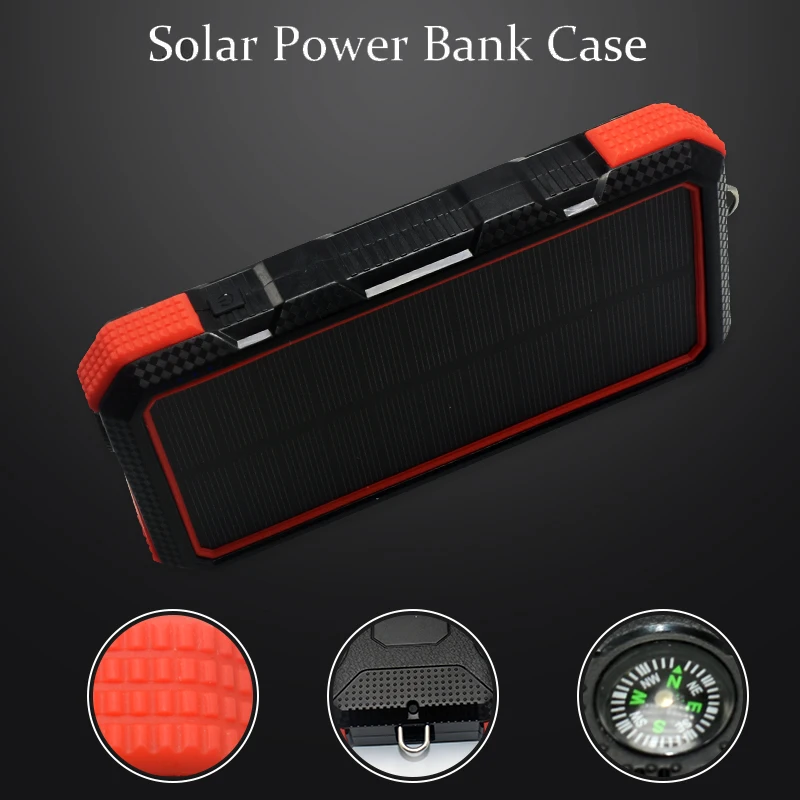 30000mAh Portable Wireless Charger Solar Power Bank For iPhone Samsung Huawei Fast Charging USB Pow