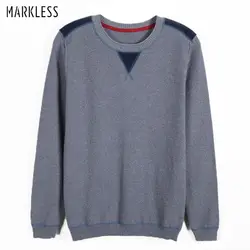 Markless свитер с круглым вырезом для мужчин 100% хлопок Зимние теплые свитеры для женщин пуловер Рождество тянуть homme sueter hombre MSA4701M
