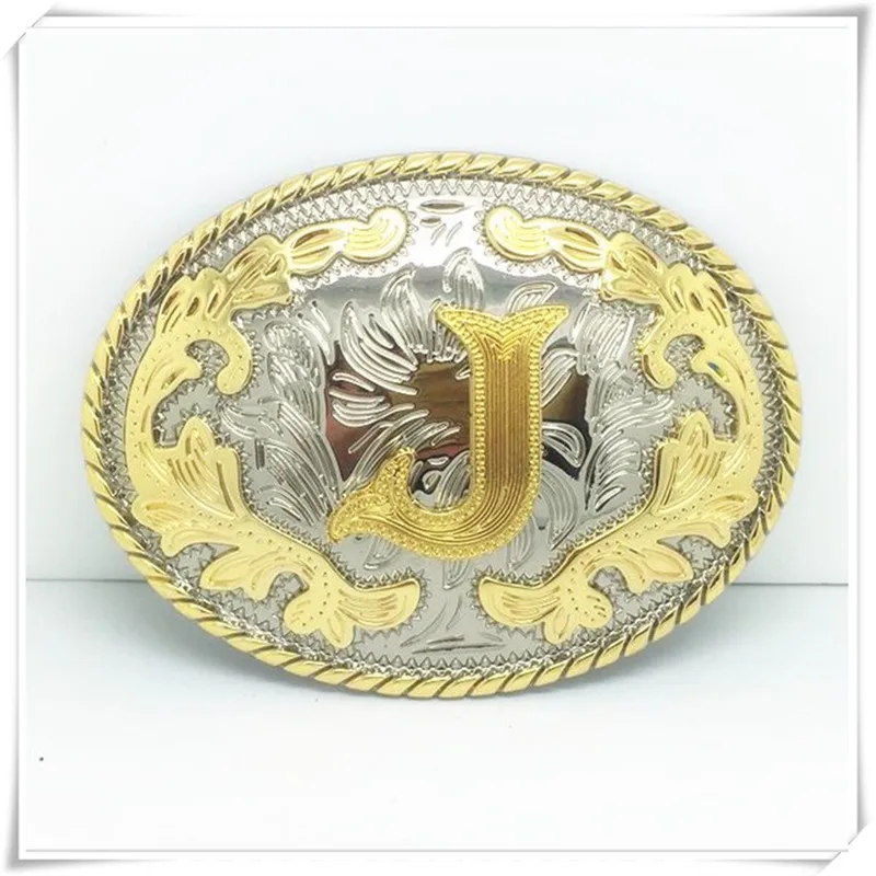 Extravagant gold letter J belt buckle Suitable for a 4cm width beltin