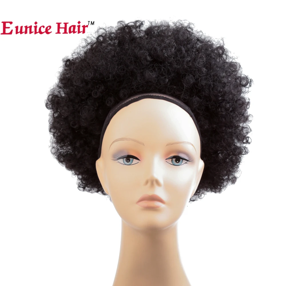 

Eunice 10Inch Afro Puff Synthetic Hair Curly Chignon Short Curly Black Brown Bug Big Bun Chignon Hair Extensions For Women