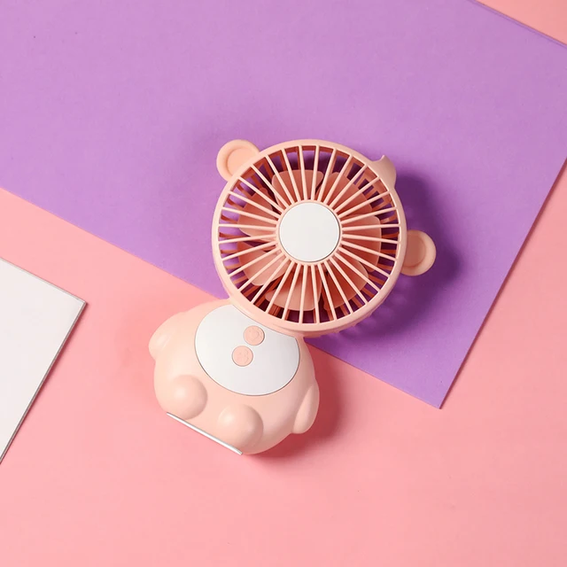 3 Levels Mini USB Fan Night Light Lamp Wind Speed with LED Light