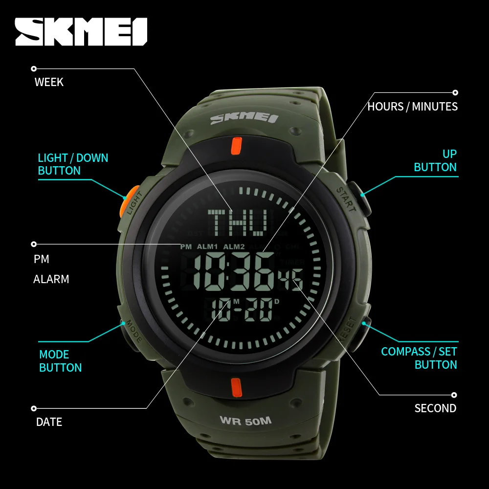water resistant 5 atm skmei