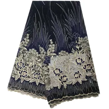 

Black French Tulle Net Lace Dress For Women African French Lace Dress For Nigerian Cord Net Party & Wedding Lace Fabric 1114B