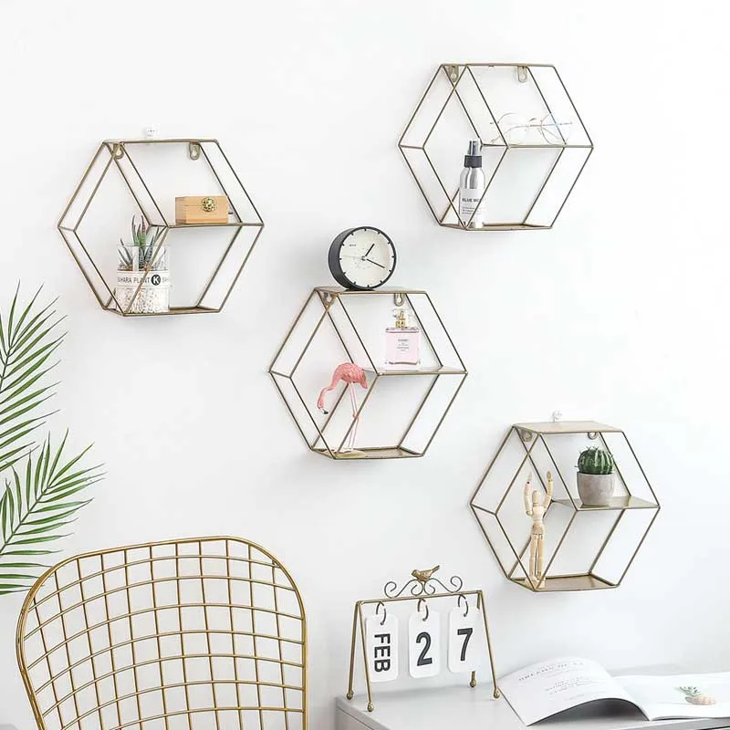 

Creative Nordic Style Wall Shelf Iron Wall Decorations Living Room Rooms Entrance Wall Mount Home Organization And Storage