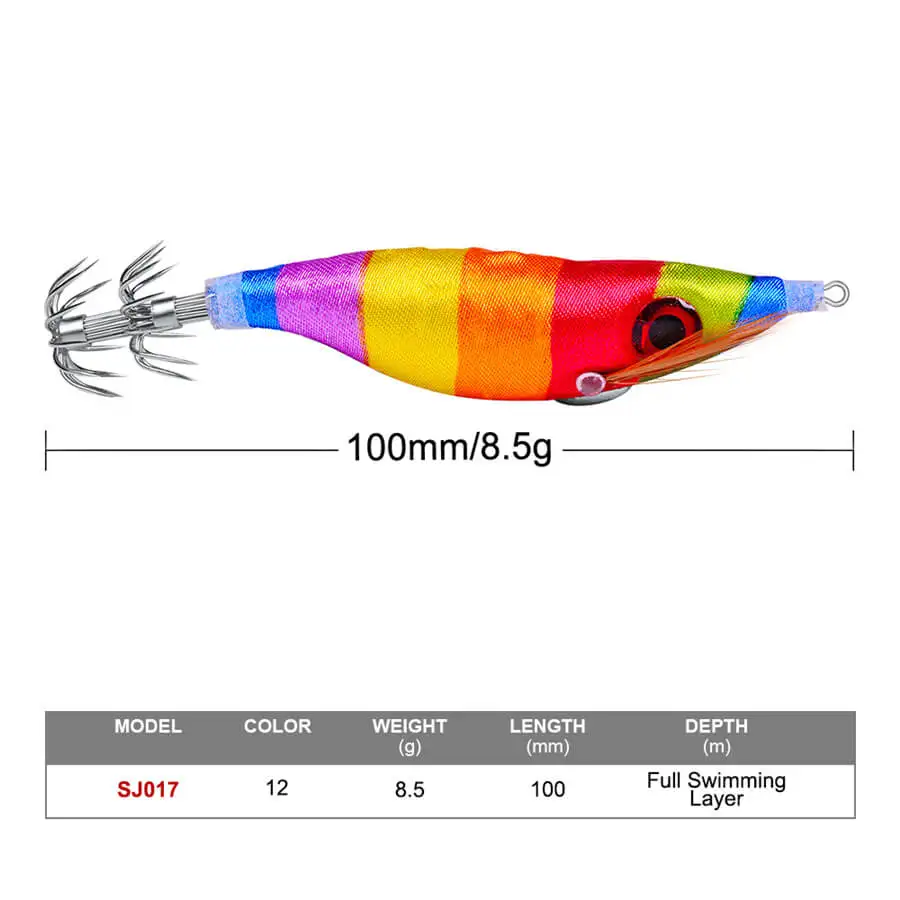 5PCS Lighted Squid Calamari Jig Sinking Duel Lure EGI Squid Bait Jig Hooks 2.5# 5PCS Lighted Squid Calamari Jig Sinking Duel Lure EGI Squid Bait Jig Hooks 2.5#