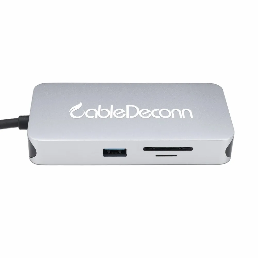 Thunderbolt 3 док станция usb c концентратор usb3.1 Тип к hdmi ethernet rj45 адаптер зарядка tf sd карта