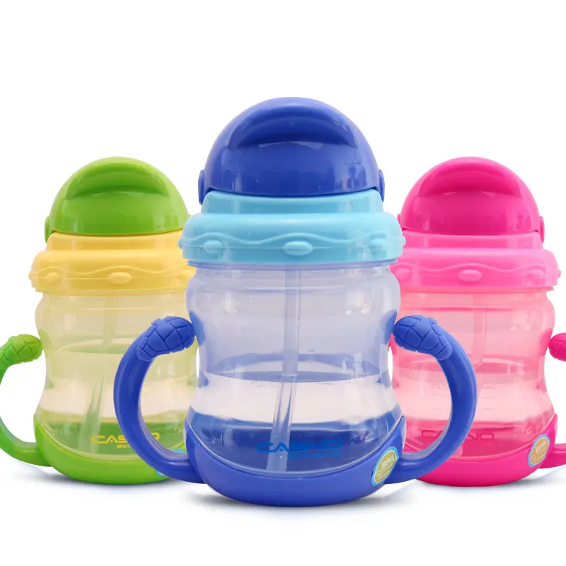 

Humanized design High Quality Children Cup With Handle Child Falling Proof Leak Poof Baby Learn Drinking Straw Cup