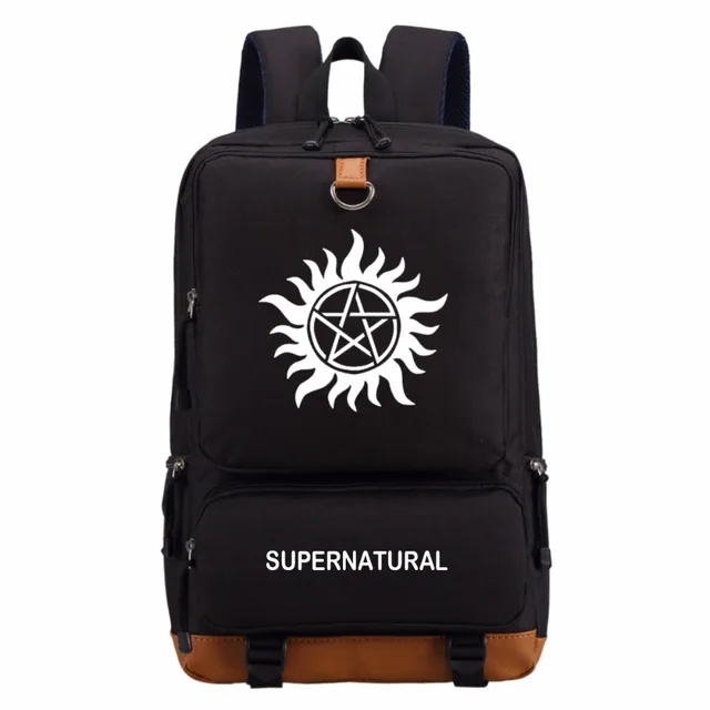 Wishot Tv Show Supernatural Spn Backpack Casual Men Women S Wishot Tv Show Supernatural Spn Backpack Casual Men Women S Student School Bags Travel Shoulder Bag