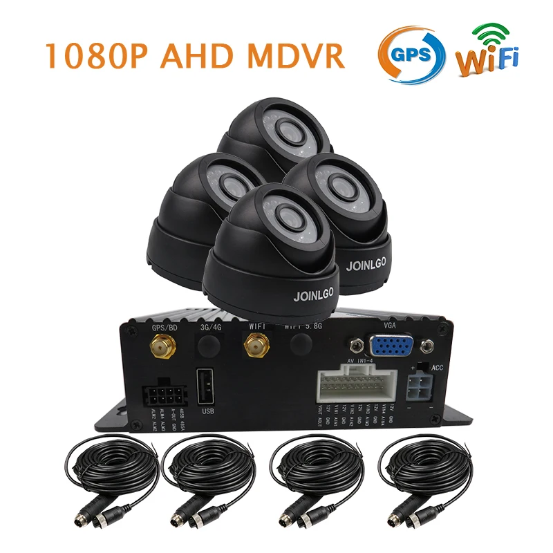 Free Shipping 4 Channel GPS WIFI 1080P AHD SD Mobile Car DVR MDVR Video Recorder Realtime View via PC Phone 4x InCar Dome Camera Free Shipping 4 Channel GPS WIFI 1080P AHD SD Mobile Car DVR MDVR Video Recorder Realtime View via PC Phone 4x InCar Dome Camera