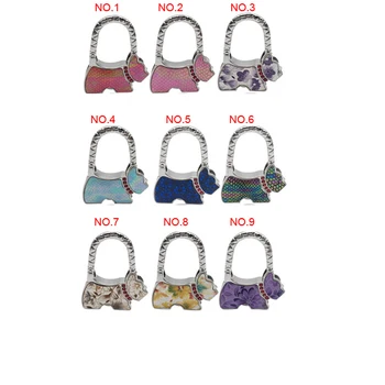 

Free shipping 100pcs/lot Folding Handbag/Purse/Bag Hanger Table Hook Hang Holder DOG