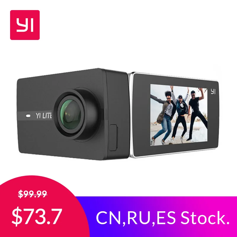 YI Lite Action Camera 16MP Real 4K Sports Camera with Built in WIFI 2 Inch LCD