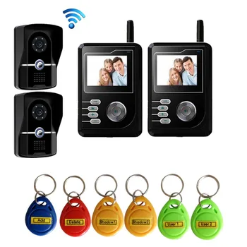 

MOUNTAINONE New Arrival Digital 2.4" Wireless Video Door Phone w/t Snap/video recording function doorbell,ID Card Unlocking 2V2