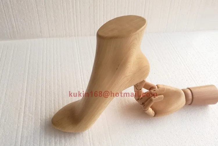 Деревянная модель ноги, высокий каблук/сандалии дисплей дамы ноги манекена