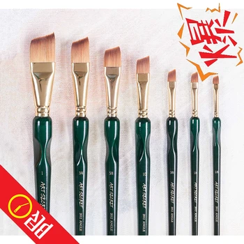 

2012Angle Korea importing synthetic angle shape head triangle wooden handle aluminum ferrule art supplies artist paint brush