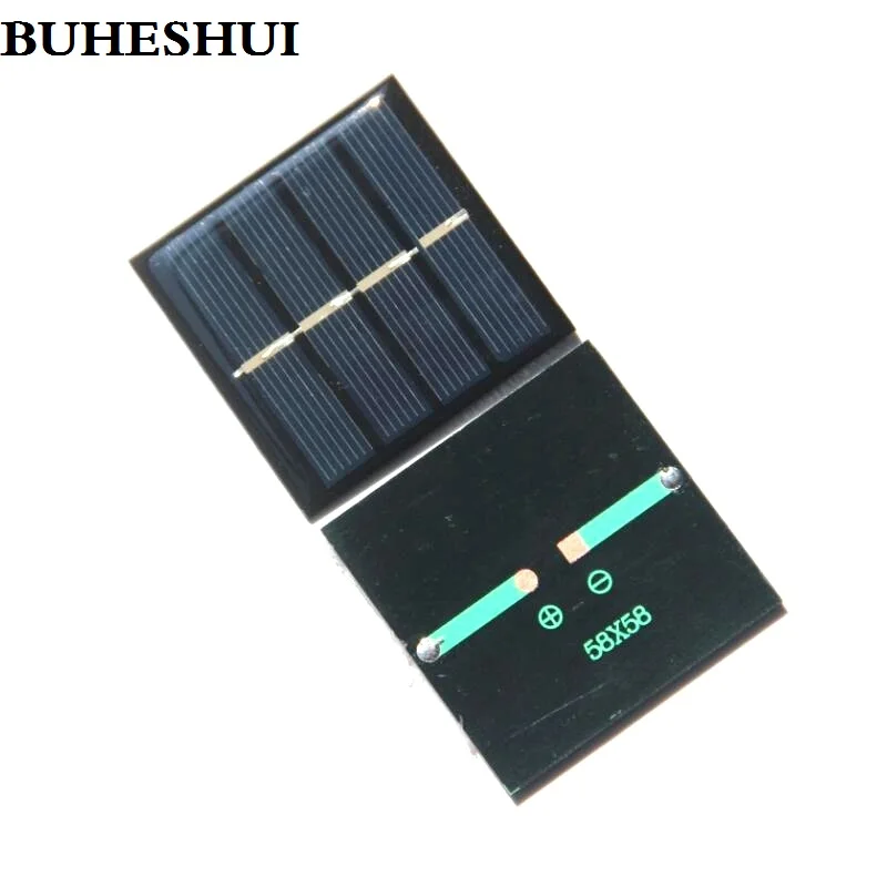 

BUHESHUI 5pcs 0.45W 2V Mini Solar Cell Polycrystalline Solar Panel Diy Solar Toy Panel Solar Module Education 58*58*3MM Epoxy