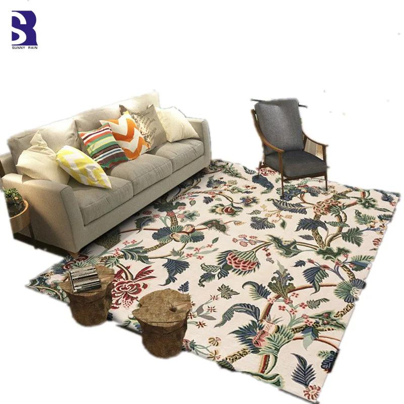 SunnyRain 1 шт. флисовые цветочные коврики и ковры для гостиной коврик на кухню кровать коврик для комнаты устойчивость к скольжению