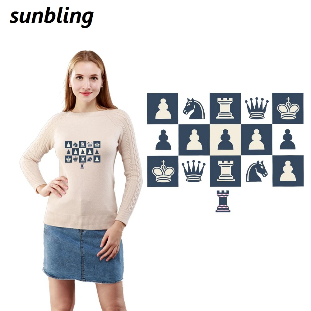 Sunbling Patches International в форме шахмат 3D печатные патчи передача железа на ткани