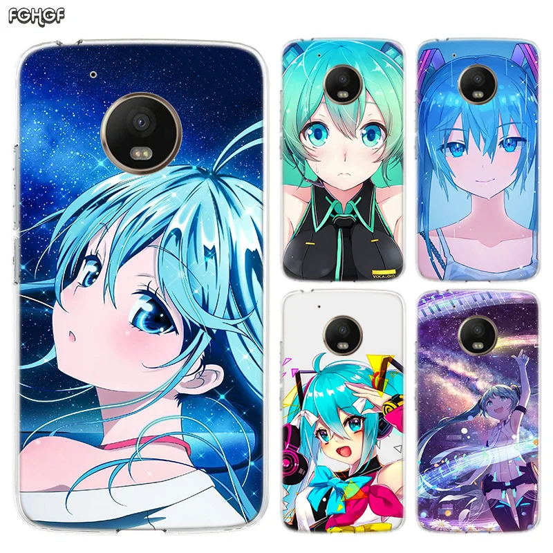 

Anime Girl Hatsune Miku Silicone Hull Shell Back Case For Motorola MOTO G5 G5S G6 E4 E5 Plus G4 Play Riverdale Cover