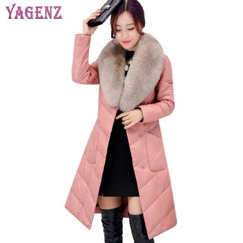

Winter Womens Feather Cotton Jacket 2018 High-Quality Long-term Thicken Warm Hooded Collar Plus Size Women Cotton Jacket 4XL