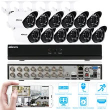 KKmoon 16CH DVR CCTV система Комплект 960H D1 12 шт. 700TVL IR Всепогодная наружная камера безопасности домашняя система видеонаблюдения