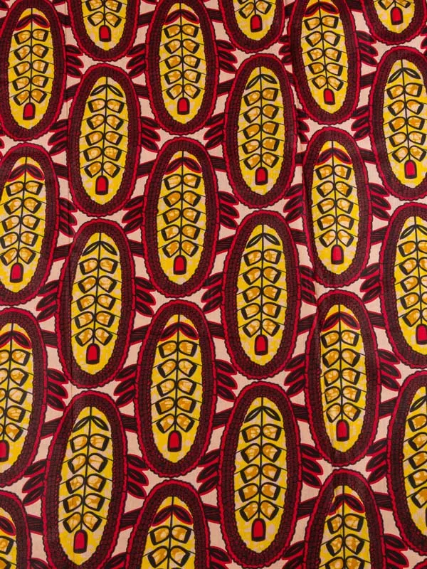 Ghana Fabrics For Sale Super Deluxe Wax Red Flowers Design sw871213in