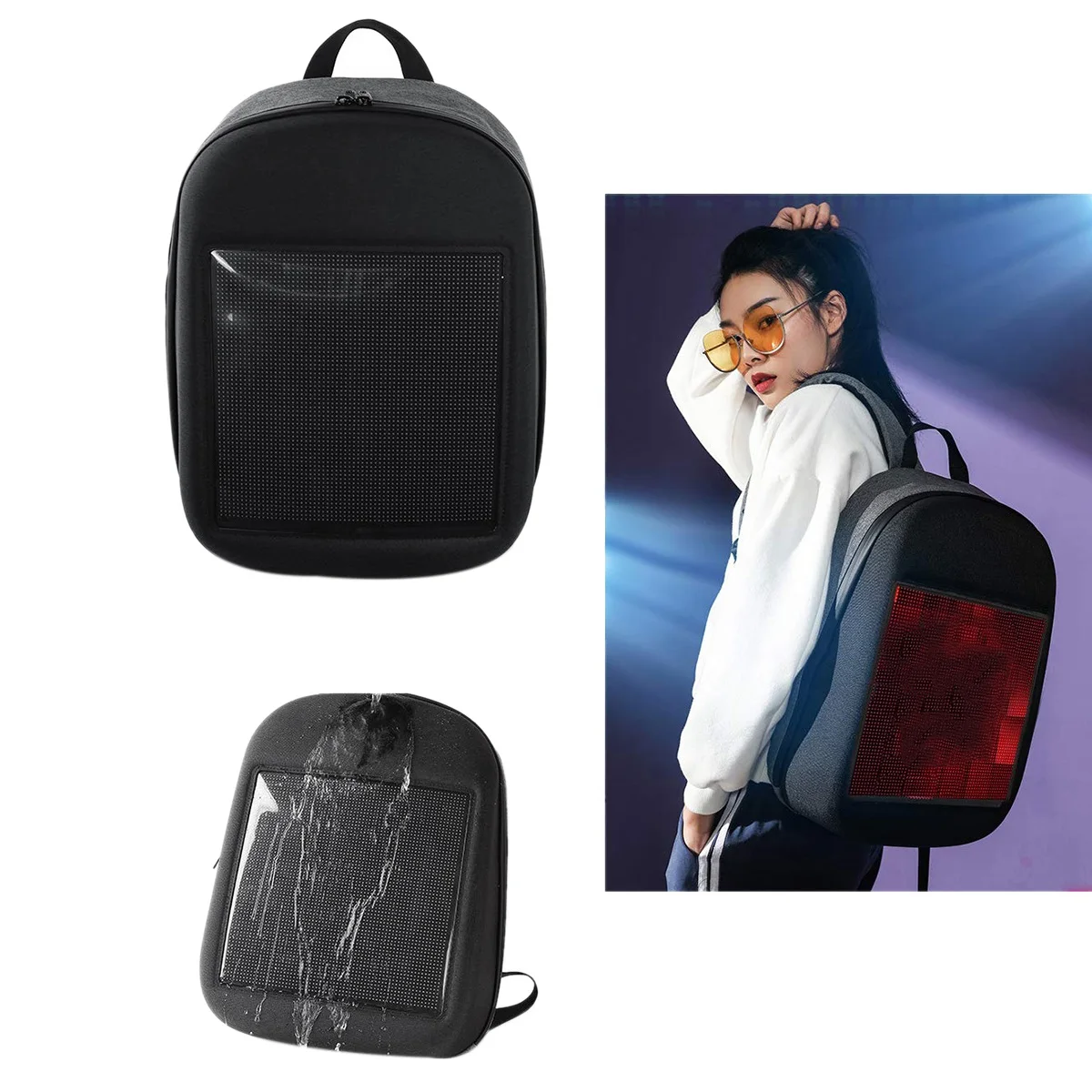 Schwarz Led Black roman Geschenk Anpassbare Coole Smart Innovative Weihnachten Tasche Ljl Schule Rucksack Laptop qOXEwBxxd