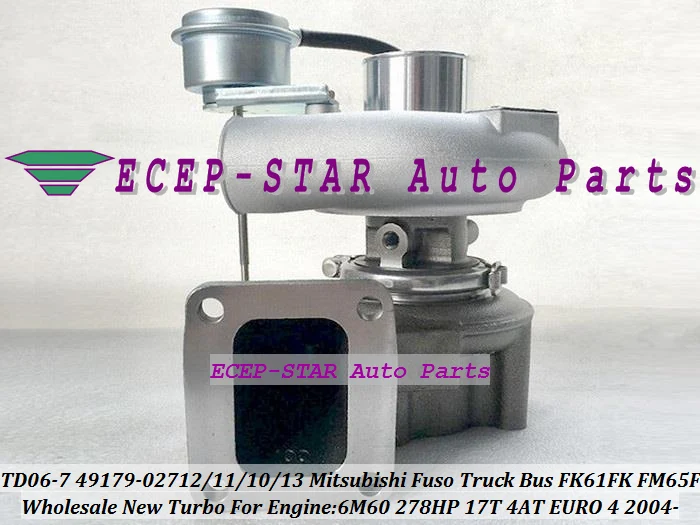 TD06-7 49179-02712 ME304598 Turbo Turbocharger For 2004- Mitsubishi Fuso Truck Bus Various FK61FK FM65F 6M60 278HP 17T 4AT (1)