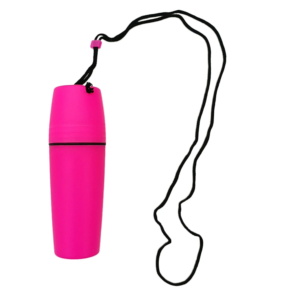 Waterproof Plastic Capsule Container Bottle Box Case for Scuba Diving Snorkeling Kayak Swimming Fushia &Blue