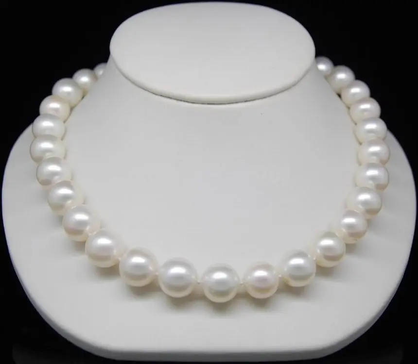 

Miss charm Jew.205 Noblest 11-12mm AAAA white pearl necklaces 17" 100% Gold AAA