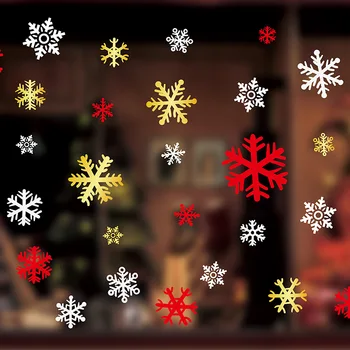 

New Year Window Glass PVC Wall Sticker Christmas DIY Snow Town Wall Stickers Home Decal Christmas Decoration for Home Supplies