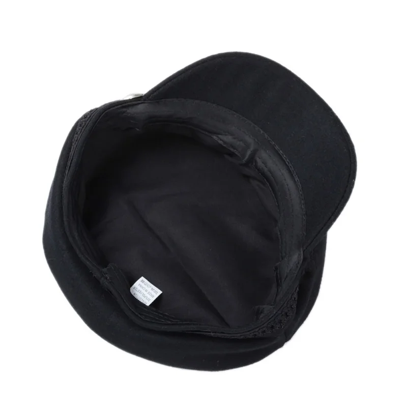 Outdoor Sport Hat Women Men Winter Hats Octagonal Cap Wool Button Cycling Caps Sun Visor Hat