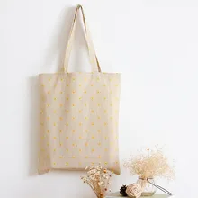 Yile вручную из хлопка и льна Эко многоразовые сумки Сумка через плечо сумка-тоут желтый Дейзи L029