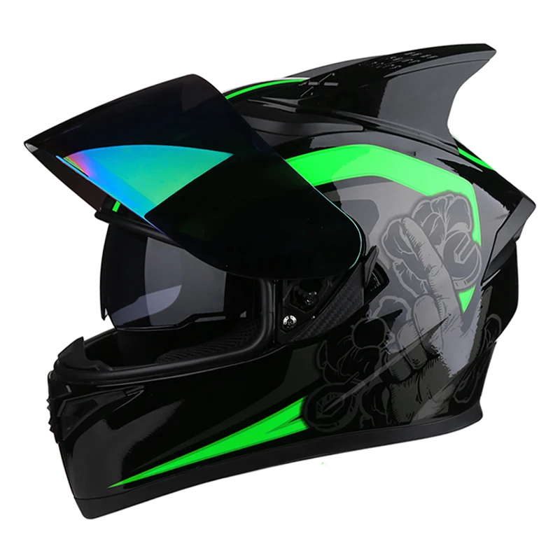 Новейший мотоциклетный шлем, шлем для мотогонок, шлем для мотокросса, Зимний шлем, велосипедный шлем, шлем для мотогонок - Цвет: c10