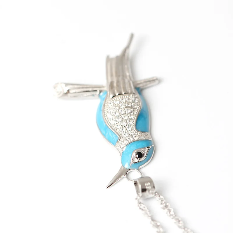 Кулон с кулоном в виде птицы серебро 100% пробы 925 пробы|womens gifts|bird necklacechain pendant |