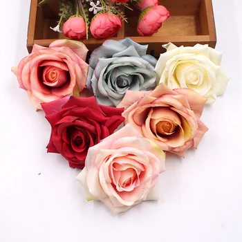 

4Pcs/Lot 10cm Gorgeous Nonwovens Rose Tea Bud Branch For Wedding Home Party Accessories Diy Handmade Wreath Garland Clothing