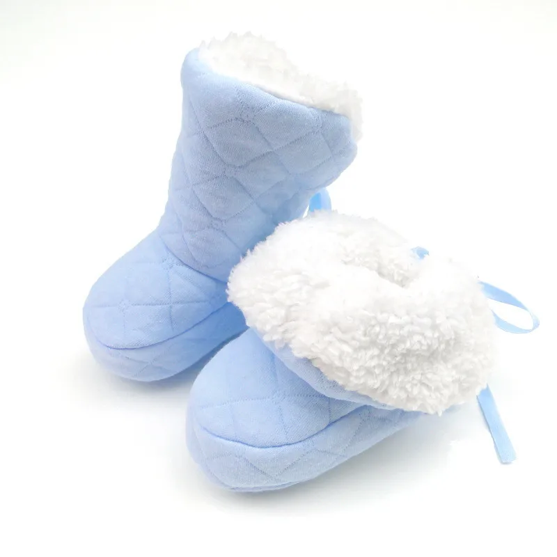 Зимняя детская обувь; ботинки для новорожденных; Теплая обувь для мальчиков и девочек 0-12 месяцев; Мягкие плюшевые зимние ботинки для малышей